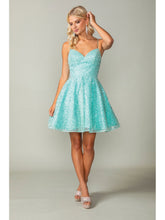 Load image into Gallery viewer, Sequin-Embellished Strapless A-Line Party Dress with Tulle Skit #3359