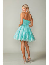 Load image into Gallery viewer, Sequin-Embellished Strapless A-Line Party Dress with Tulle Skit #3359