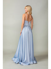 Load image into Gallery viewer, Satin Ball Gown with Embroidered Waist and Lace-up Back Prom Dress #4391