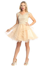 Load image into Gallery viewer, A glamorous short cocktail, homecoming, or party dress with a flirty, feminine silhouette #6259L