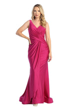 Load image into Gallery viewer, Elegant mermaid-style evening gown with a figure-hugging silhouette #7764L