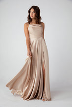 Load image into Gallery viewer, Floor Length Matte Satin Dress #9916