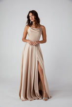 Load image into Gallery viewer, Floor Length Matte Satin Dress #9916