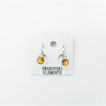 Load image into Gallery viewer, Swarovski Round Crystal Drop Earrings #E7159