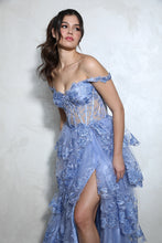 Load image into Gallery viewer, Off Shoulder Ruffled Ball Gown EK102