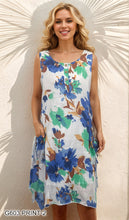 Load image into Gallery viewer, Sleeveless Button-Front Dress with Pockets #G603