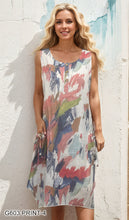 Load image into Gallery viewer, Sleeveless Button-Front Dress with Pockets #G603