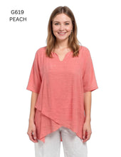 Load image into Gallery viewer, V-Neck Asymmetrical Tunic Top #G619