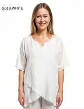 Load image into Gallery viewer, V-Neck Asymmetrical Tunic Top #G619