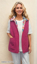 Load image into Gallery viewer, Lightweight Reversible Quilted Floral Vest Jacket #AM640