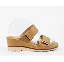 Load image into Gallery viewer, Round toe wedge, velcro closure, cushioned insole, TPR outsole #BZI-15
