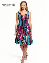 Load image into Gallery viewer, Printed Sleeveless Fit & Flare Midi Dress #A367