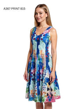 Load image into Gallery viewer, Printed Sleeveless Fit & Flare Midi Dress #A367
