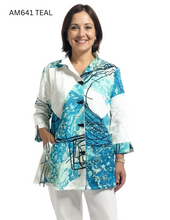 Load image into Gallery viewer, Abstract Print Button-Up Jacket Top #AM641