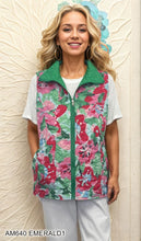 Load image into Gallery viewer, Lightweight Reversible Quilted Floral Vest Jacket #AM640