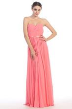 Load image into Gallery viewer, Strapless floor length A-line gown with sweetheart neckline #2611
