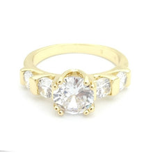 Load image into Gallery viewer, Elegant Round 3-Stone Cubic Zirconia Ring #13382
