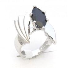 Load image into Gallery viewer, Sterling Silver Marquise Black Onyx Statement Ring #18617
