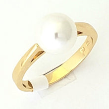 Load image into Gallery viewer, Elegant Pearl Solitaire Ring #13407
