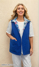 Load image into Gallery viewer, Lightweight Reversible Quilted Floral Vest Jacket #AM640
