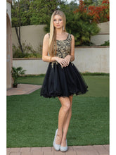 Load image into Gallery viewer, Lace Overlay Bodice Homecoming Dress with Open Back and Full Tulle Skirt Homecoming Dress #3304
