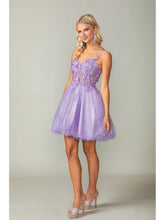 Load image into Gallery viewer, Gleaming Embellished Bodice Skater Dress with Open Crisscross Back #3341

