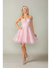 Load image into Gallery viewer, Sequin-Embellished Strapless A-Line Party Dress with Tulle Skit #3359

