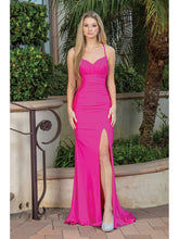 Load image into Gallery viewer, Spaghetti Strap Gown with Sweetheart Neckline and Thigh-High Slit #4297
