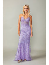 Load image into Gallery viewer, Sleeveless Sequined Lace Gown with Sheer Back and Floor-Length Hem Prom Dress #4371
