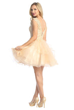 Load image into Gallery viewer, A glamorous short cocktail, homecoming, or party dress with a flirty, feminine silhouette #6259L
