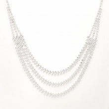 Load image into Gallery viewer, Elegant Multi-Layer Crystal Rhinestone Necklace &amp; Matching Dangle Earrings Set #6628

