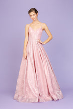Load image into Gallery viewer, Long A-Line silhouette V-Neck Gown
