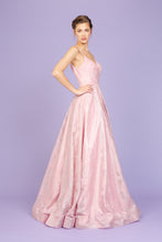 Load image into Gallery viewer, Long A-Line silhouette V-Neck Gown
