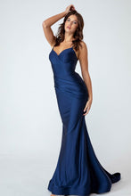 Load image into Gallery viewer, Mermaid Floor Length Gown With Ruched Sash
