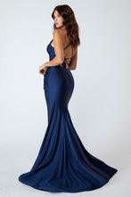 Load image into Gallery viewer, Mermaid Floor Length Gown With Ruched Sash
