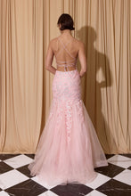 Load image into Gallery viewer, Irredescent Sequin Fitted Gown with Corset Lace-Up and Zipper Back #9696
