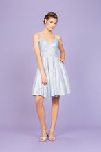 Load image into Gallery viewer, Glitter Jersey, A-Line, Rhinestone Waistband with Off shoulder jeweled chain #9722
