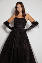 Load image into Gallery viewer, Floor length, A-line silhouette, 3D lace embroidery bodice with boning support #9757
