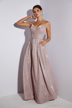 Load image into Gallery viewer, A-Line Shimmer Toned Gown #9800

