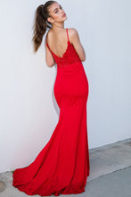 Load image into Gallery viewer, Mermaid Silhouette Gown With Sequin Embellished Flower Lace Design #9889

