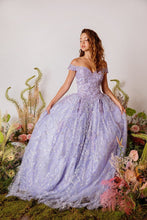 Load image into Gallery viewer, Off Shoulder, Floor Length, Ball Gown, With Sweet Heart Neckline #9909
