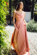 Load image into Gallery viewer, Floor Length Matte Satin Dress #9916
