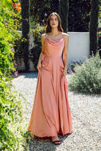 Load image into Gallery viewer, Floor Length Matte Satin Dress #9916
