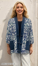 Load image into Gallery viewer, Prominent contrast denim trim and paneling(Throw) #AM607
