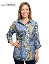 Load image into Gallery viewer, Floral Print Button-Down Blouse #AM612
