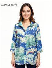 Load image into Gallery viewer, Lightweight Abstract Print Shirt – Collared Button-Up #AM613
