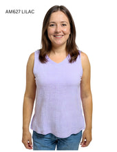 Load image into Gallery viewer, Casual Sleeveless V-Neck Top &amp; Straight Pants Set #AM627-628
