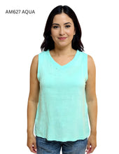 Load image into Gallery viewer, Casual Sleeveless V-Neck Top &amp; Straight Pants Set #AM627-628
