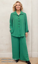 Load image into Gallery viewer, Relaxed Button-Up Shirt &amp; Wide Leg Pants 2-Piece Set #AM664-665
