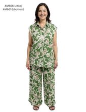 Load image into Gallery viewer, Printed Button-Up Resort Two-Piece Set #AM666-667
